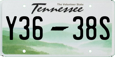 TN license plate Y3638S