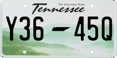 TN license plate Y3645Q