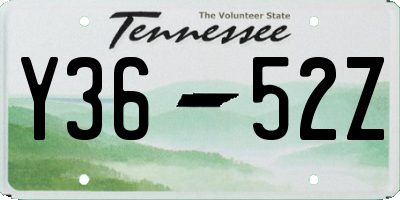 TN license plate Y3652Z