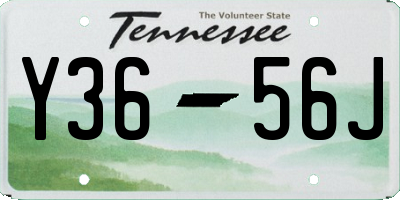 TN license plate Y3656J