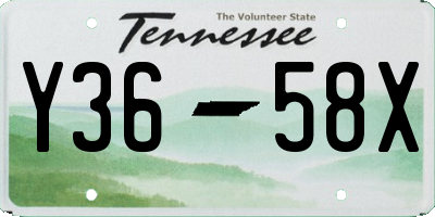 TN license plate Y3658X