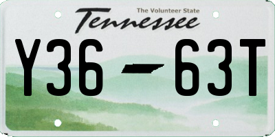 TN license plate Y3663T