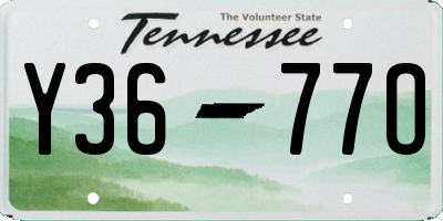 TN license plate Y3677O