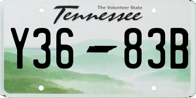 TN license plate Y3683B