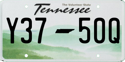TN license plate Y3750Q