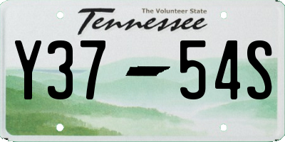 TN license plate Y3754S