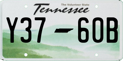 TN license plate Y3760B