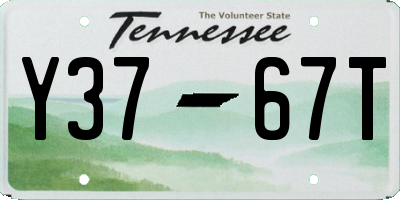 TN license plate Y3767T