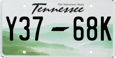 TN license plate Y3768K