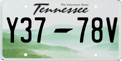 TN license plate Y3778V