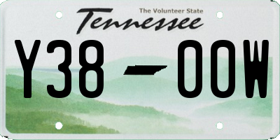 TN license plate Y3800W