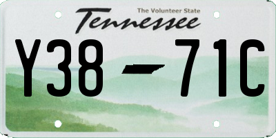 TN license plate Y3871C