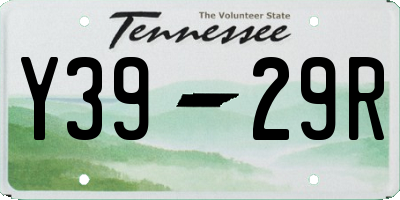 TN license plate Y3929R