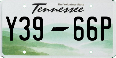 TN license plate Y3966P