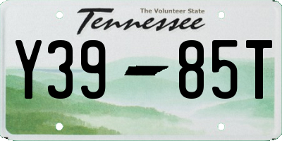 TN license plate Y3985T
