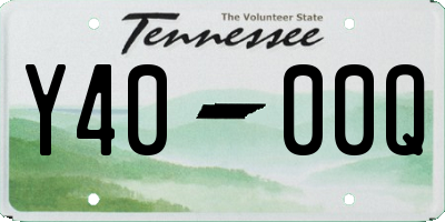 TN license plate Y4000Q