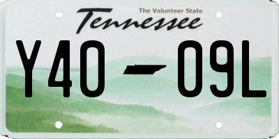 TN license plate Y4009L