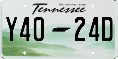 TN license plate Y4024D
