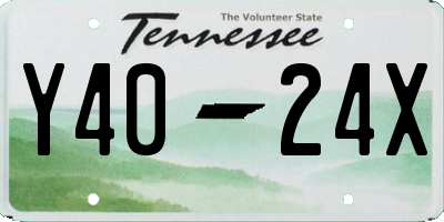 TN license plate Y4024X