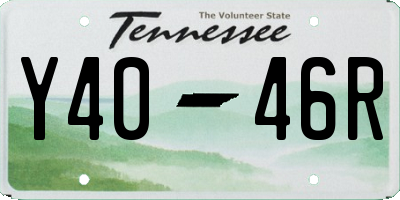 TN license plate Y4046R