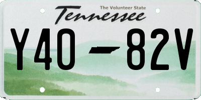 TN license plate Y4082V