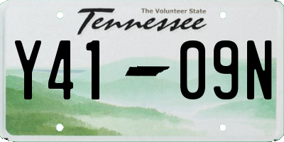 TN license plate Y4109N