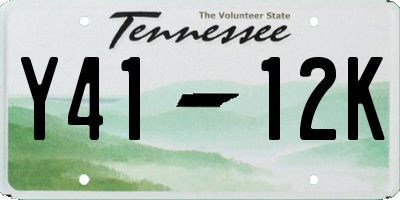 TN license plate Y4112K
