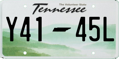 TN license plate Y4145L