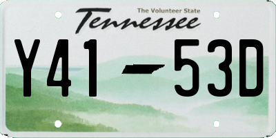 TN license plate Y4153D
