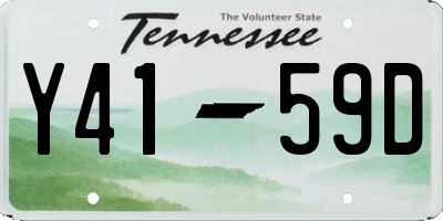 TN license plate Y4159D