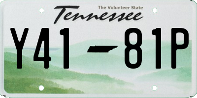 TN license plate Y4181P