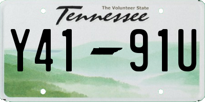 TN license plate Y4191U