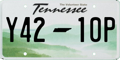 TN license plate Y4210P