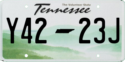 TN license plate Y4223J