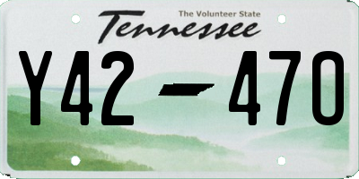 TN license plate Y4247O