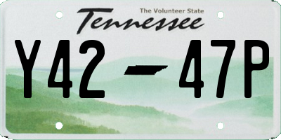 TN license plate Y4247P