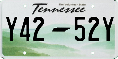 TN license plate Y4252Y