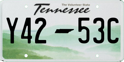 TN license plate Y4253C