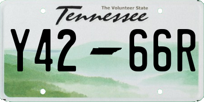 TN license plate Y4266R