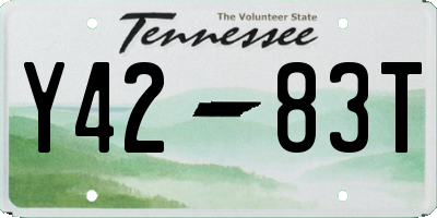 TN license plate Y4283T
