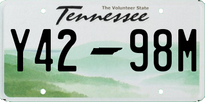 TN license plate Y4298M