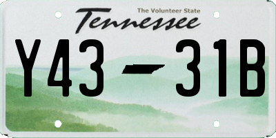 TN license plate Y4331B