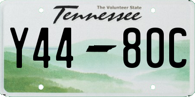 TN license plate Y4480C