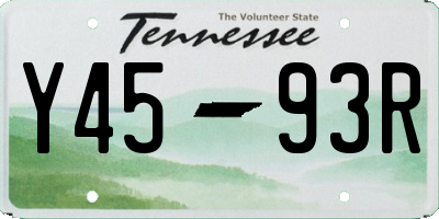 TN license plate Y4593R