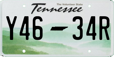 TN license plate Y4634R