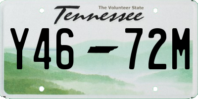TN license plate Y4672M
