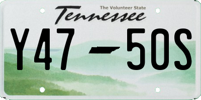 TN license plate Y4750S