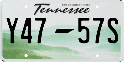 TN license plate Y4757S