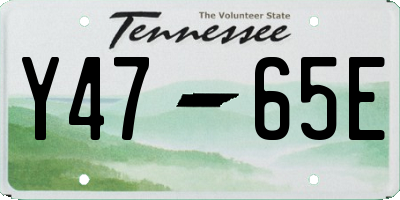 TN license plate Y4765E