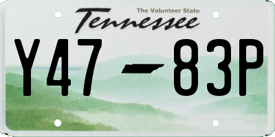 TN license plate Y4783P